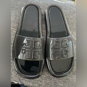 Tory Burch Logo Bubble Jelly Slides - Size 10B